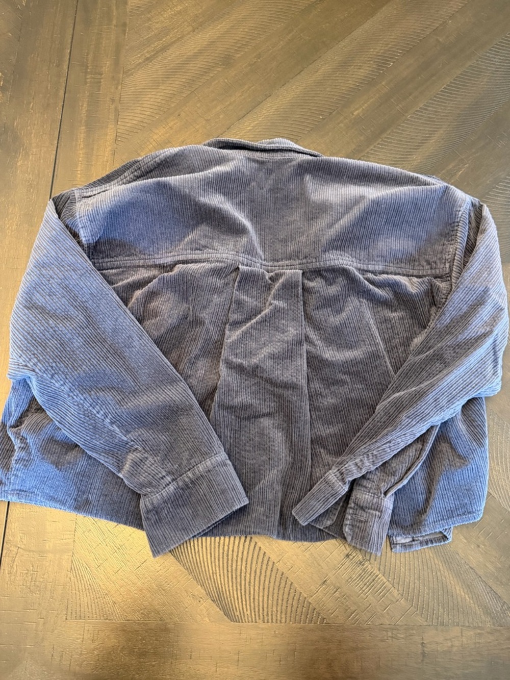 Madewell Cropped Corduroy Shirt Jacket - Blue - Picture 3 of 3